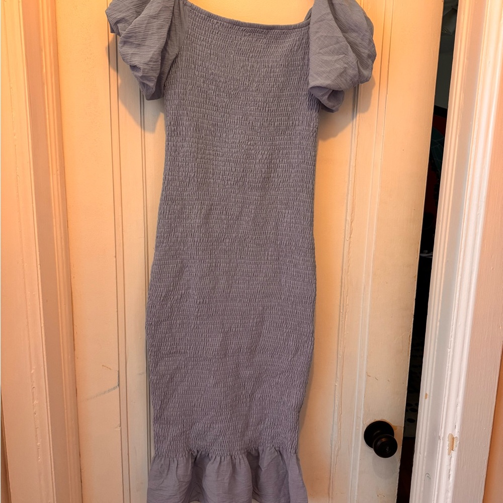 100% Cotton Baltic Born blue bodycon Dress, perfect maternity dress as well